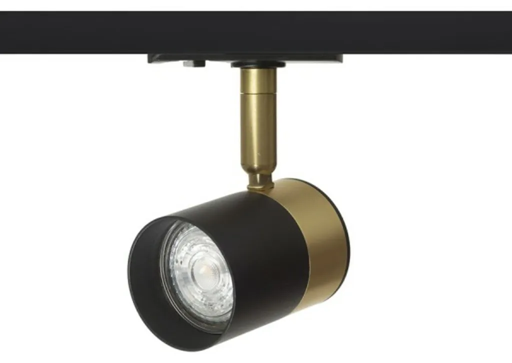 Luminaire pour rail laiton noir LALA spot GU10 230V pour intérieur