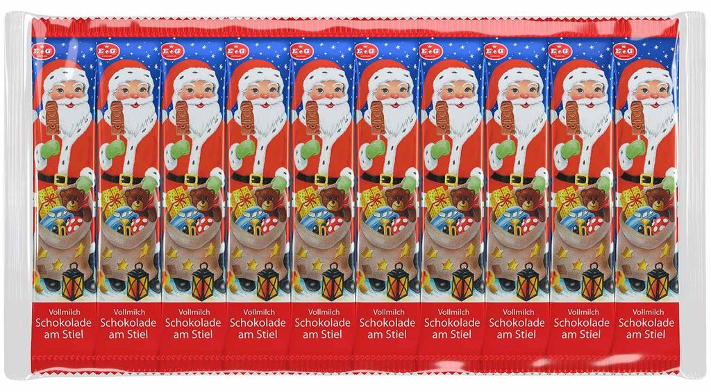 Lolly Choc Company Weihnachtsmänner am Stiel 10x15g Produktbild 