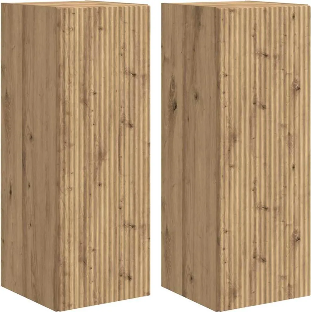 Mobili TV Sospesi vidaXL Rovere 2x 80cm - Crea il tuo Cinema a Casa