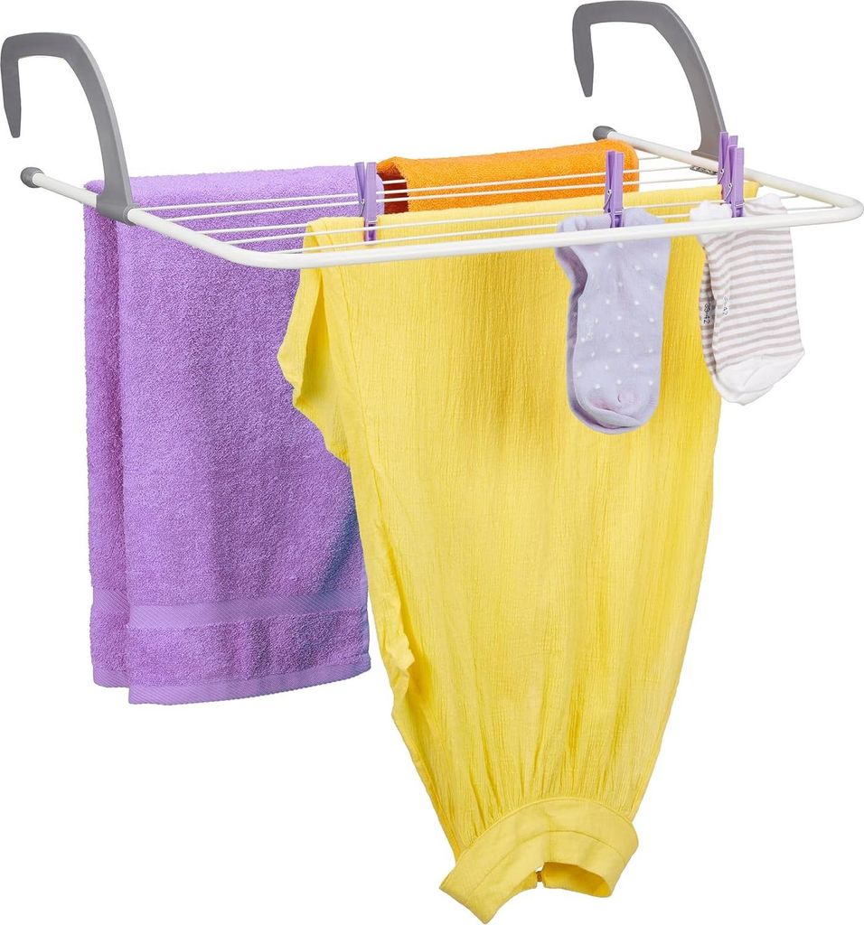 Relaxdays Hängetrockner Wäscheständer Balkon Heizung Camping platzsparend stabil robust