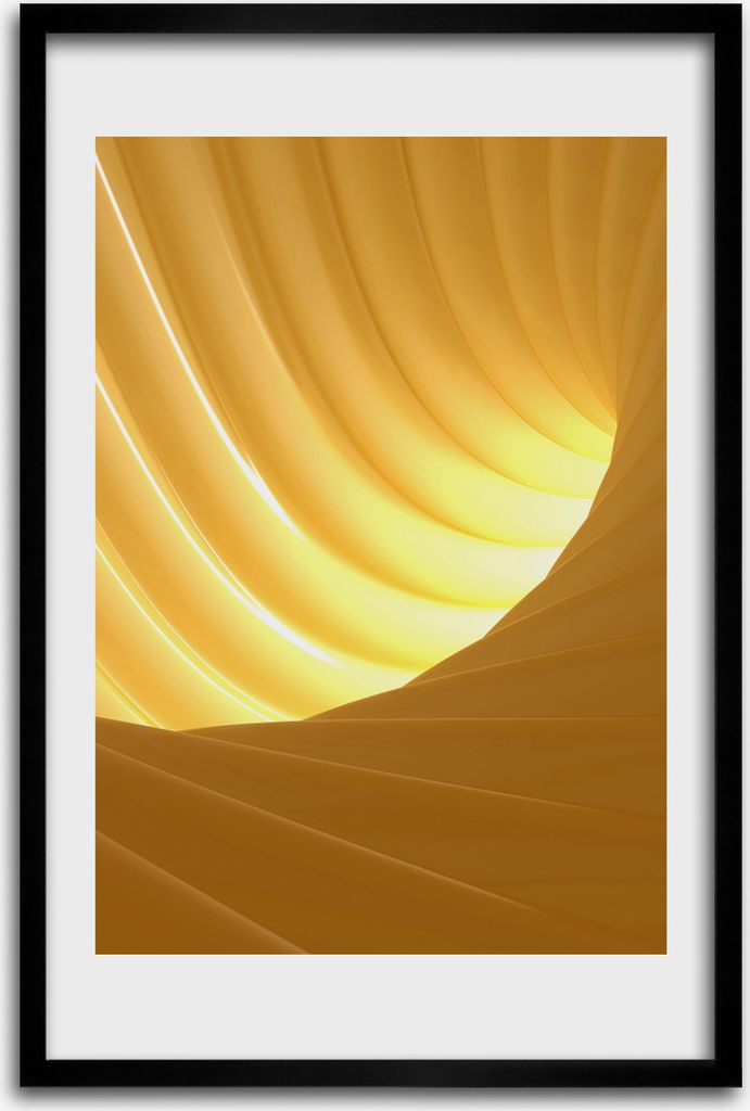 Bild - Bilderrahmen - 40 cm x 60 cm - MDF - Rahmen - Wandkunst - Swirl Abstraktion