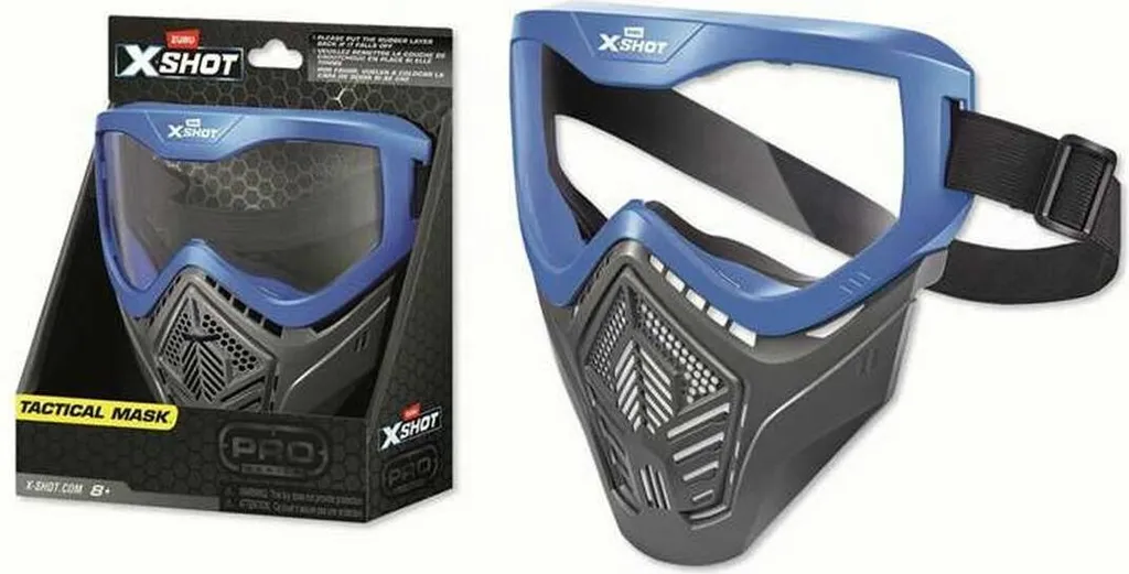 Masque de protection X-SHOT Zuru : Lunettes de tir bleues réglables