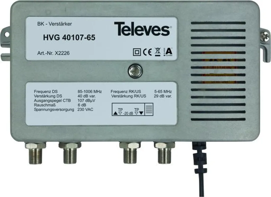 Amplificateur TELEVES BK 40 dB : stop aux pertes de signal TV et interférences