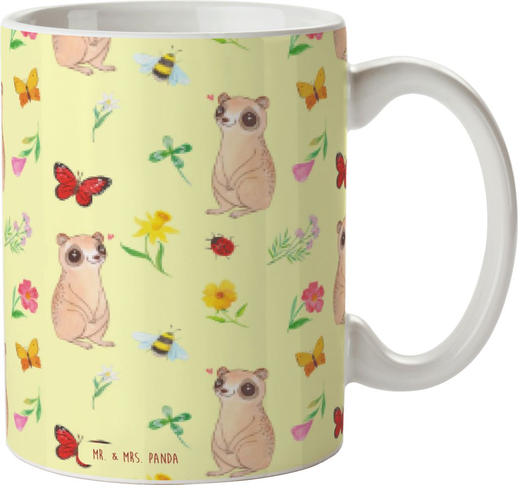 Mr. & Mrs. Panda Tasse Erdmännchen - Gelb - Geschenk, Teetasse, Roadtrip, Becher, Kaffeetasse, Afrika, Reisen, Trinkbecher, Spruch, Kaffeebecher, ...
