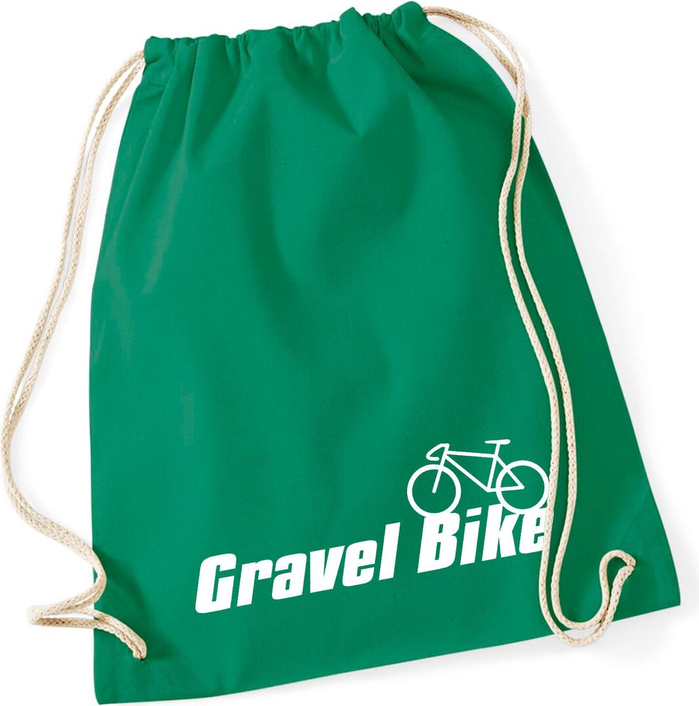 Huuraa Sportbeutel Gravel Bike Fahrrad Geschenk 12 Liter Kelly Green Baumwolle Gravel Bike Präsent
