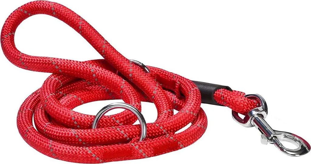 Set Guinzaglio 150cm e Collare 45cm Rosso - Accessori Cani Alta Resistenza