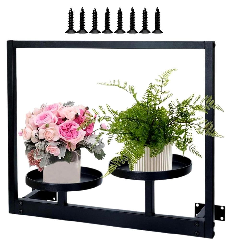 Wandregal für Pflanzen - Blumentopfregal für Wohnzimmer, Balkon, Eingangsbereich, Terrasse und Schlafzimmer