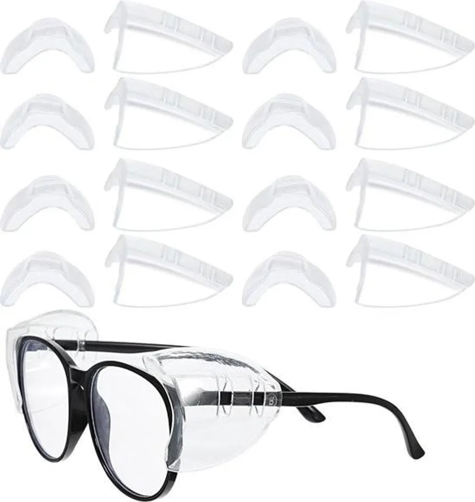 Paires de protections latérales transparentes et flexibles pour lunettes