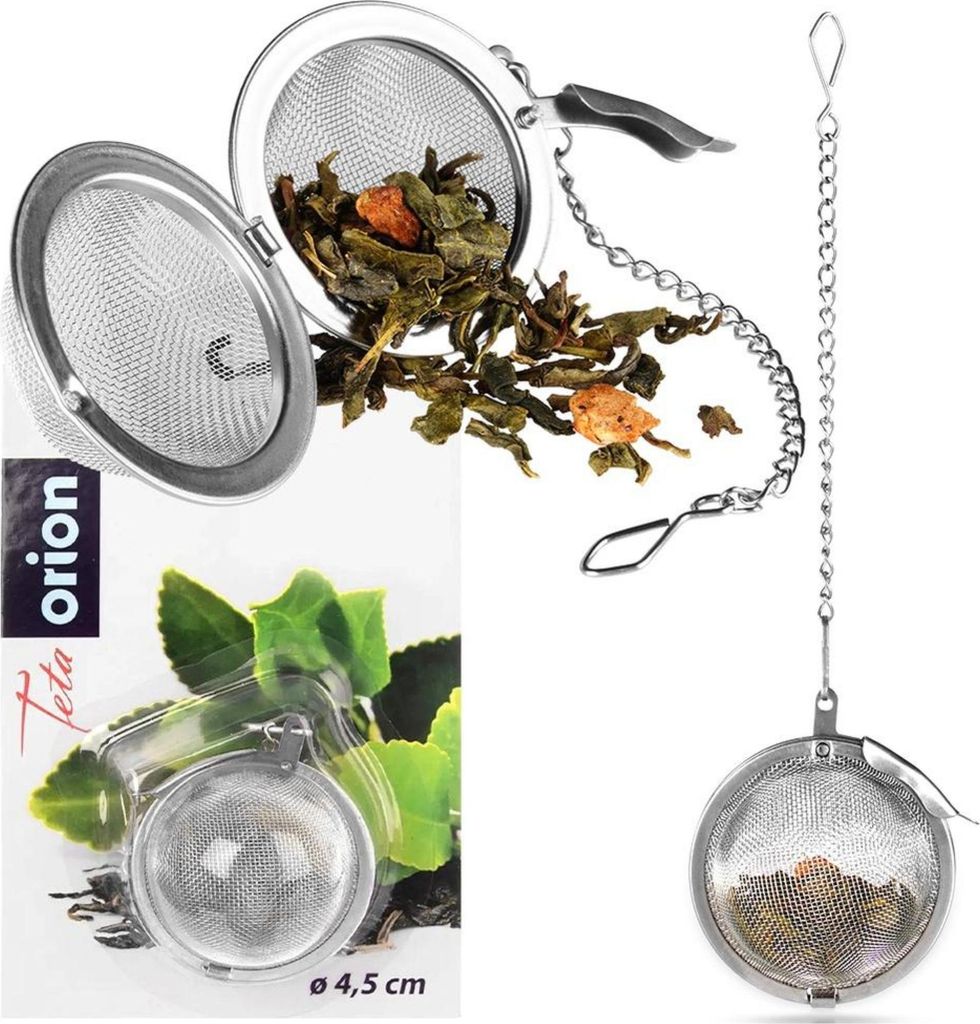 Pinza filtro per tè e tisane sfuse in acciaio inox - Erboristeria La