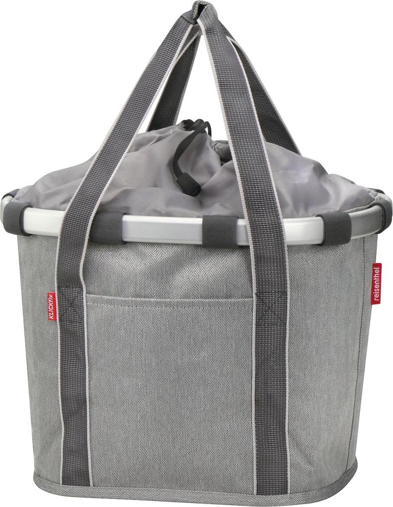 Sac à provisions Rixen&Kaul "Bikebasket" V à chevrons gris Image du produit 