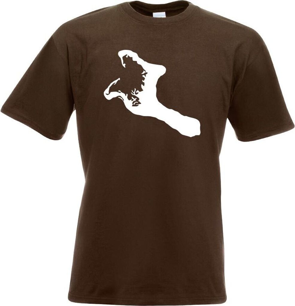 Kiwistar - T-Shirt - Chocolate - Kiribati Umriss Kontur Herren Funshirt Bedruckt Design Sprüche Spruch Motive - mit Motiv Bedruckt - Funshirt Desi...