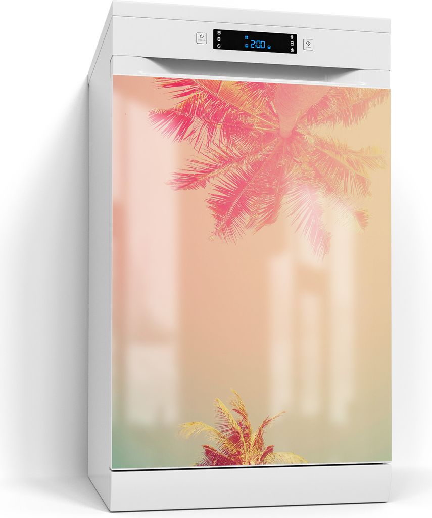 DEQORI Magnetmatte Spülmaschine Standard 60x80 cm 'Tropische Pastelltöne' Magnetfolie
