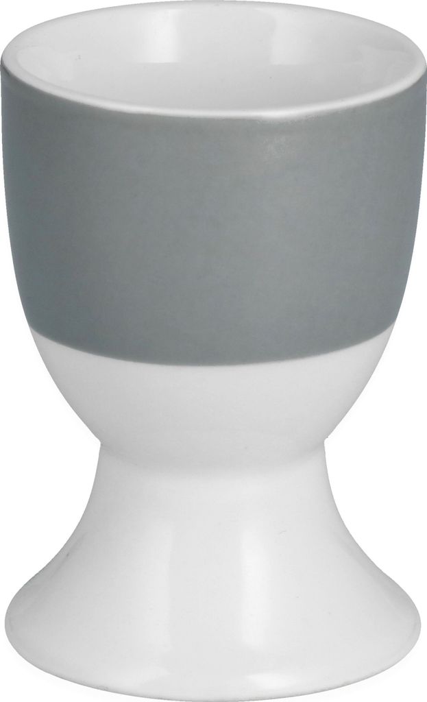 Van Well Set Di 6 Portauovo Bali – Porcellana Bianca Con Dettaglio Verde, Lavabili In Lavastoviglie, Adatti Al Microonde, 4,8 X 7 Cm
