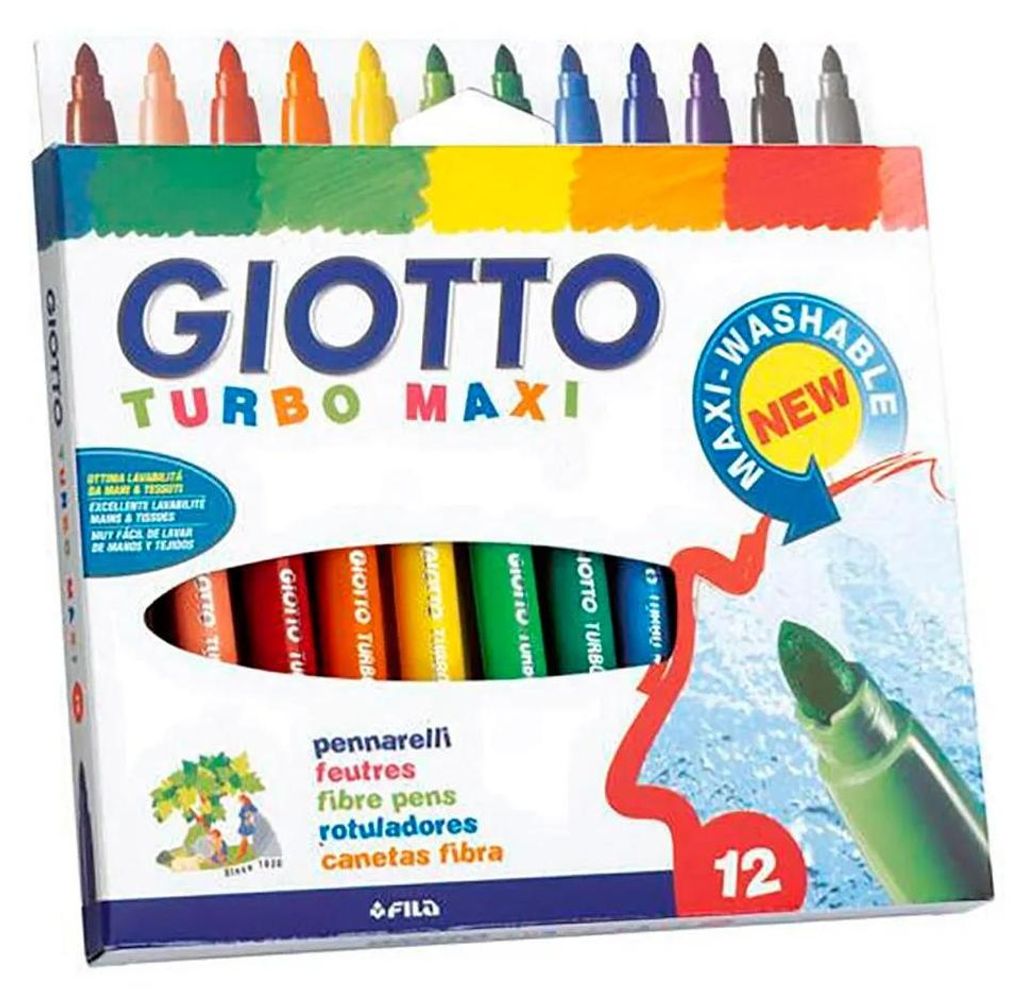 Giotto rosa Turbo-Maxi-Filzstifte im 12er-Set