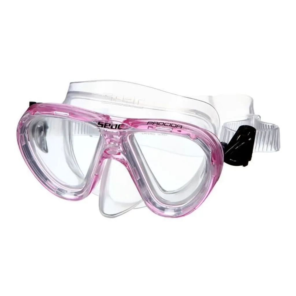 Masque de natation enfant Seacsub Procida Siltra Rose pour piscine et mer