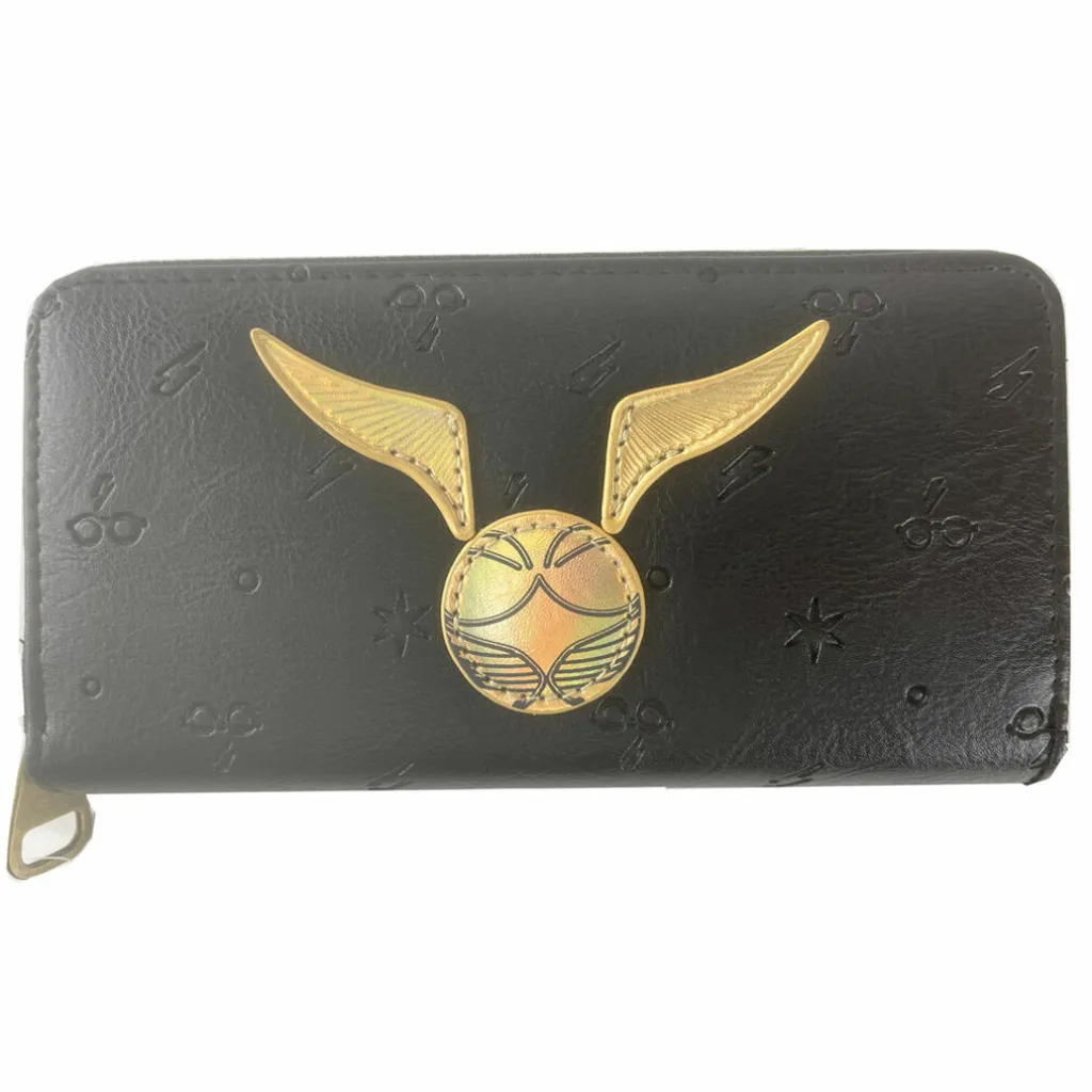 Porte-monnaie Aile Harry Potter en Cuir PU Doré - Vif d'Or Collector