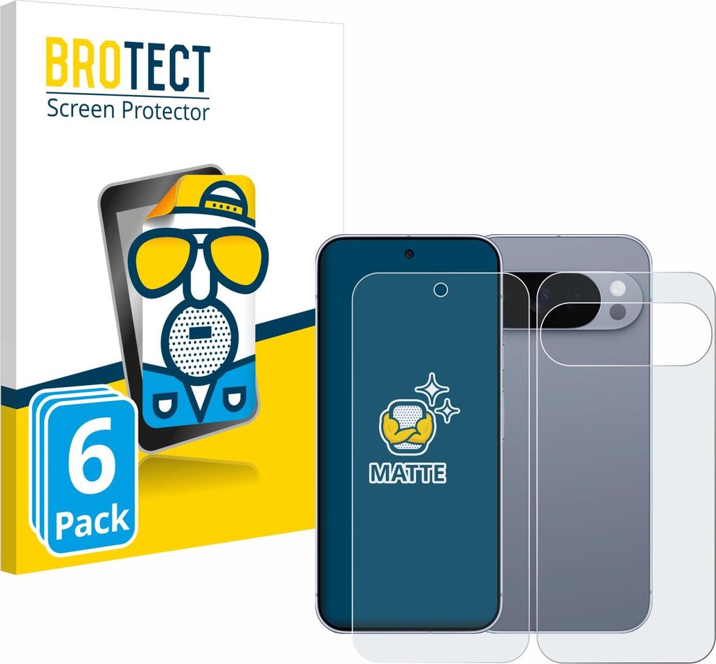 6x BROTECT Schutzfolie für Google Pixel 10 Pro (Display+Rückseite) Displayschutz Displayschutzfolie Folie Matt Entspiegelungsfolie