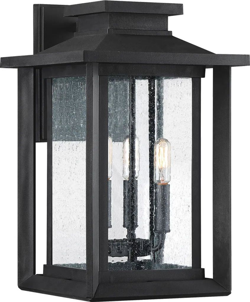 Applique Extérieure Anti-Rouille Wakefield Noire IP44 Haute Résistance