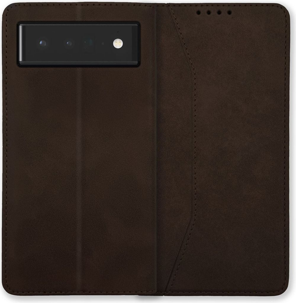 Bookstyle 'Premium' Schutzhülle Klapphülle Schutztasche Etui Cover für Google Pixel 6 pro - Coffee