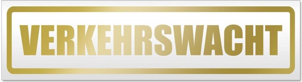 Kiwistar Verkehrswacht Magnetschild Schild magnetisch - 20cm Gold - Magnetfolie für Auto PKW Kfz
