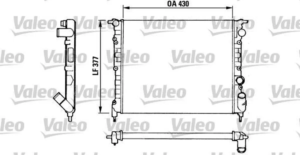 Radiateur pour Clio I : Remplacez votre 7700784038 avec Valeo 883875