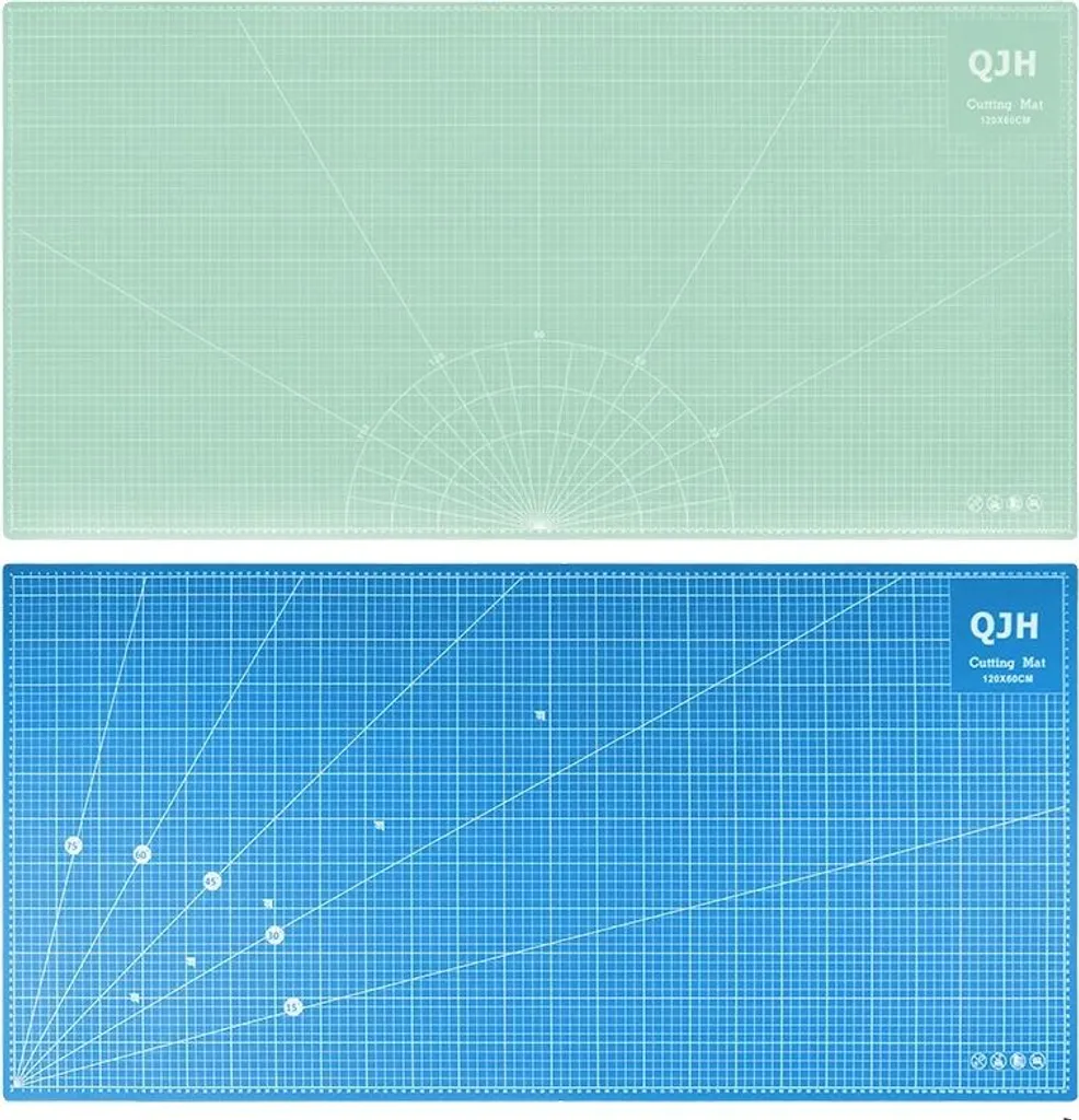 Tapis de découpe auto-cicatrisant format A3 vert et bleu pour loisirs