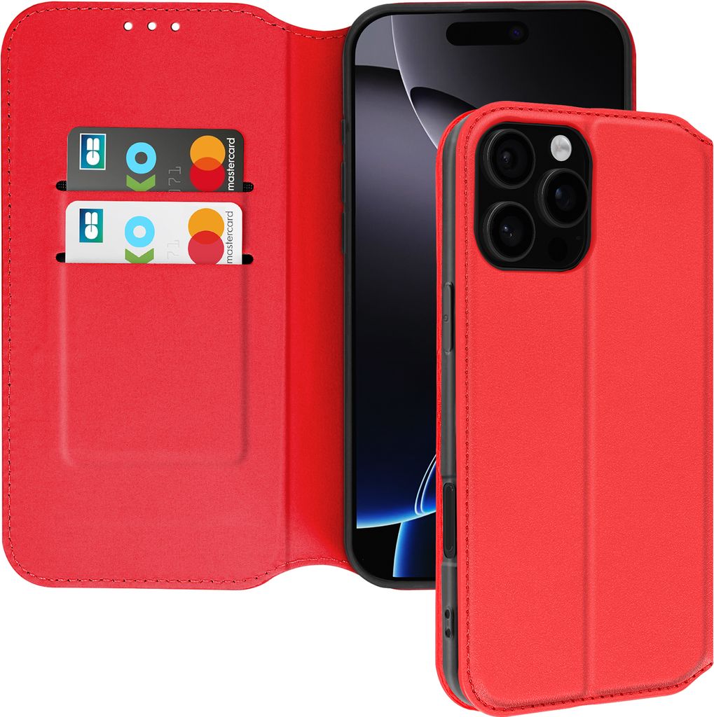 Avizar, Classic Edition Kunstlederetui Apple iPhone 16 Pro Max, Rot