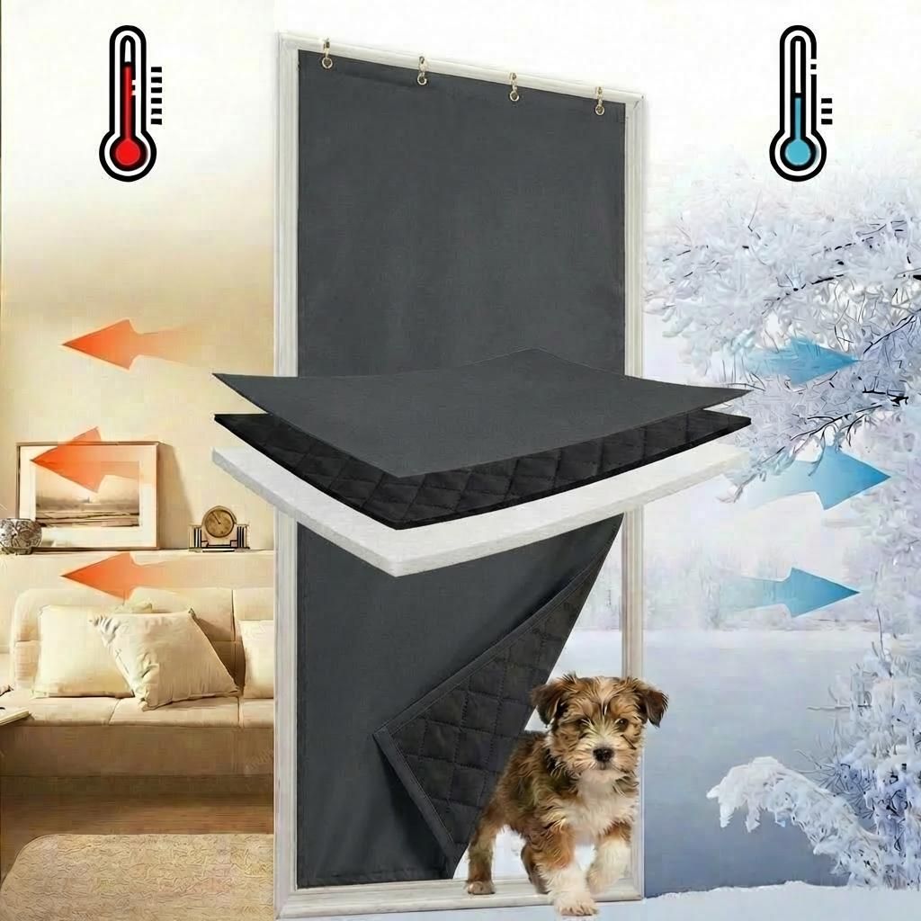 100x210cm Grigio Oscurante Termico Tenda Porta Occhielli Immagine del prodotto 