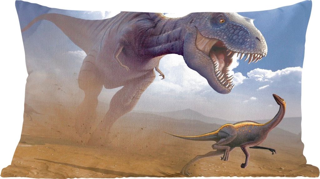 MuchoWow Zierkissen Sofakissen Wohnzimmer Dekokissen 50x30 cm Dino - Wildlife - Zeichnung - Kinder - Kinder - Kinder - Wohnzimmerdekoration - Pol...