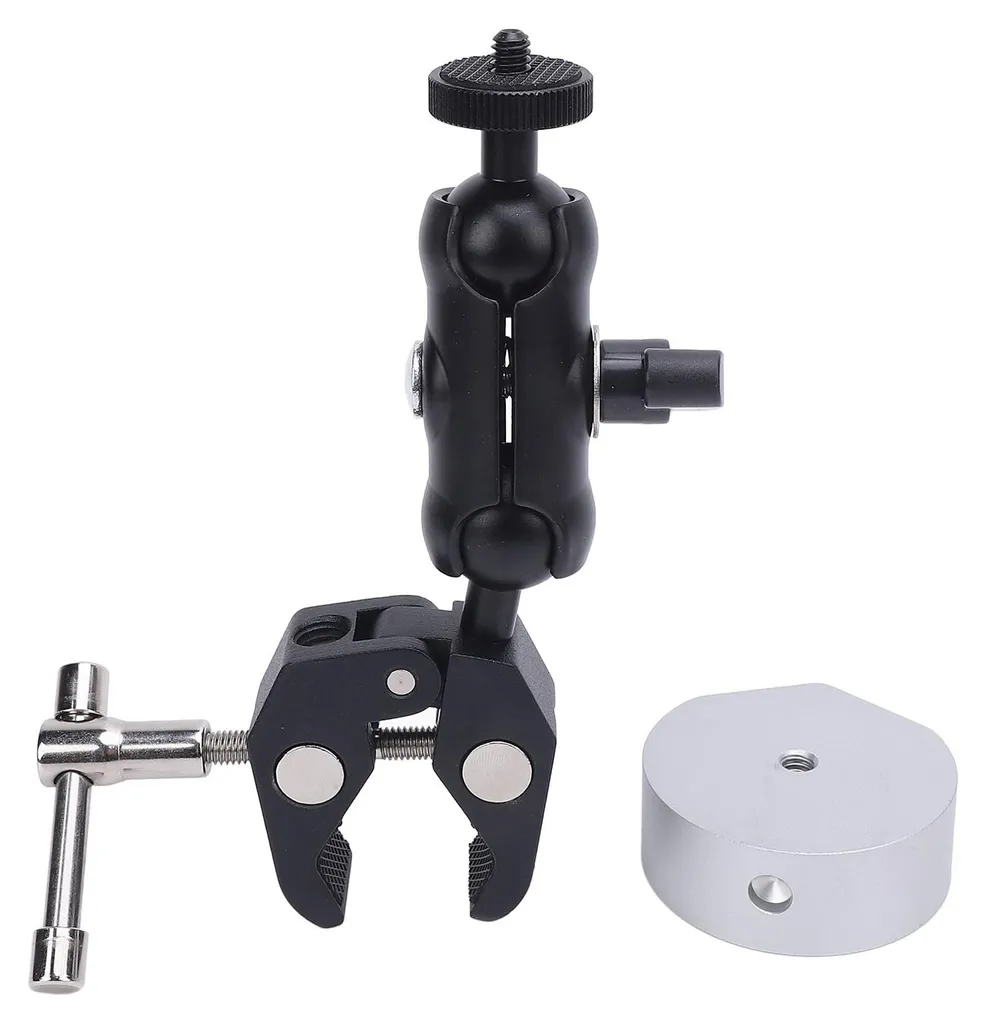 Support d'antenne satellite réglable argent pour camping-car et yacht