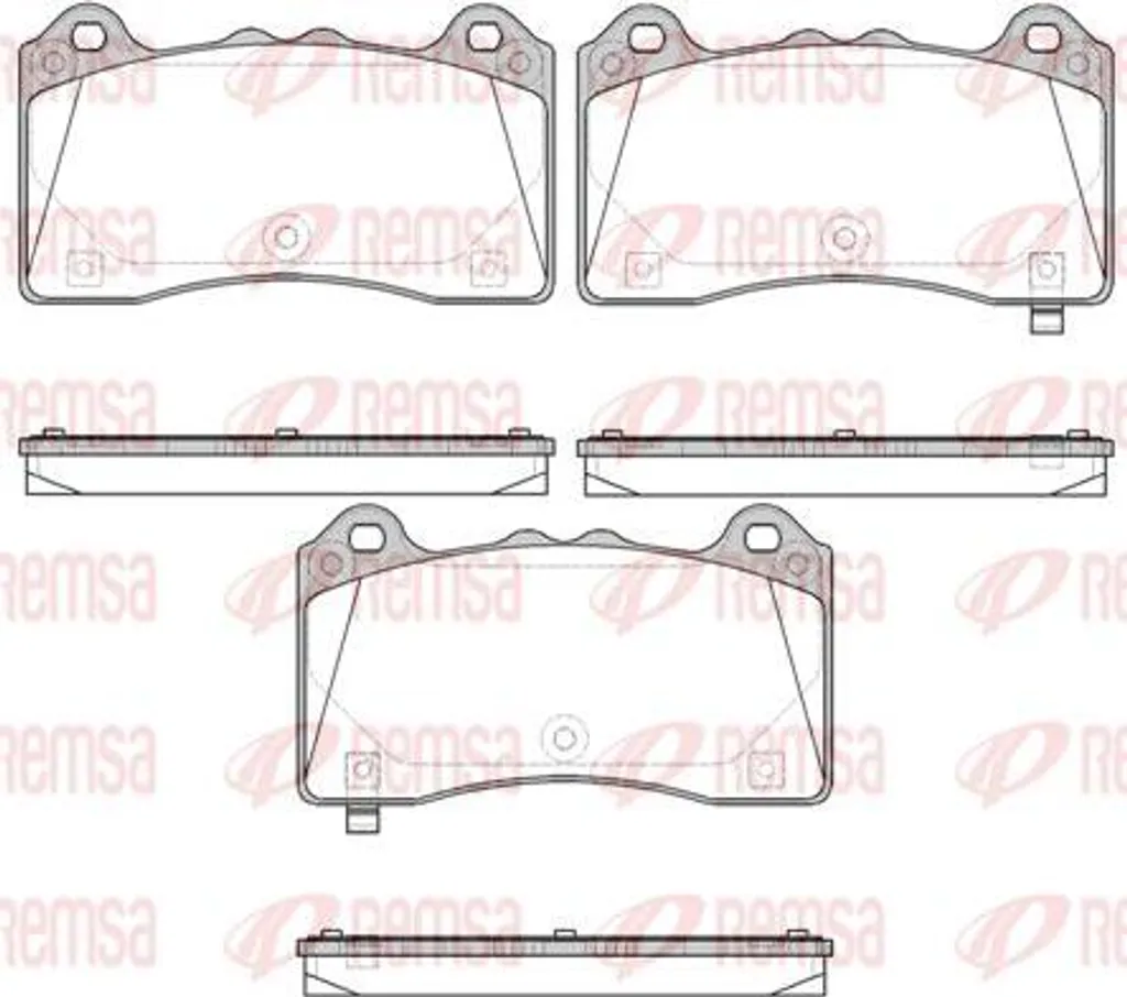Plaquettes de frein durables REMSA 1736.02 anti-bruit pour votre Focus