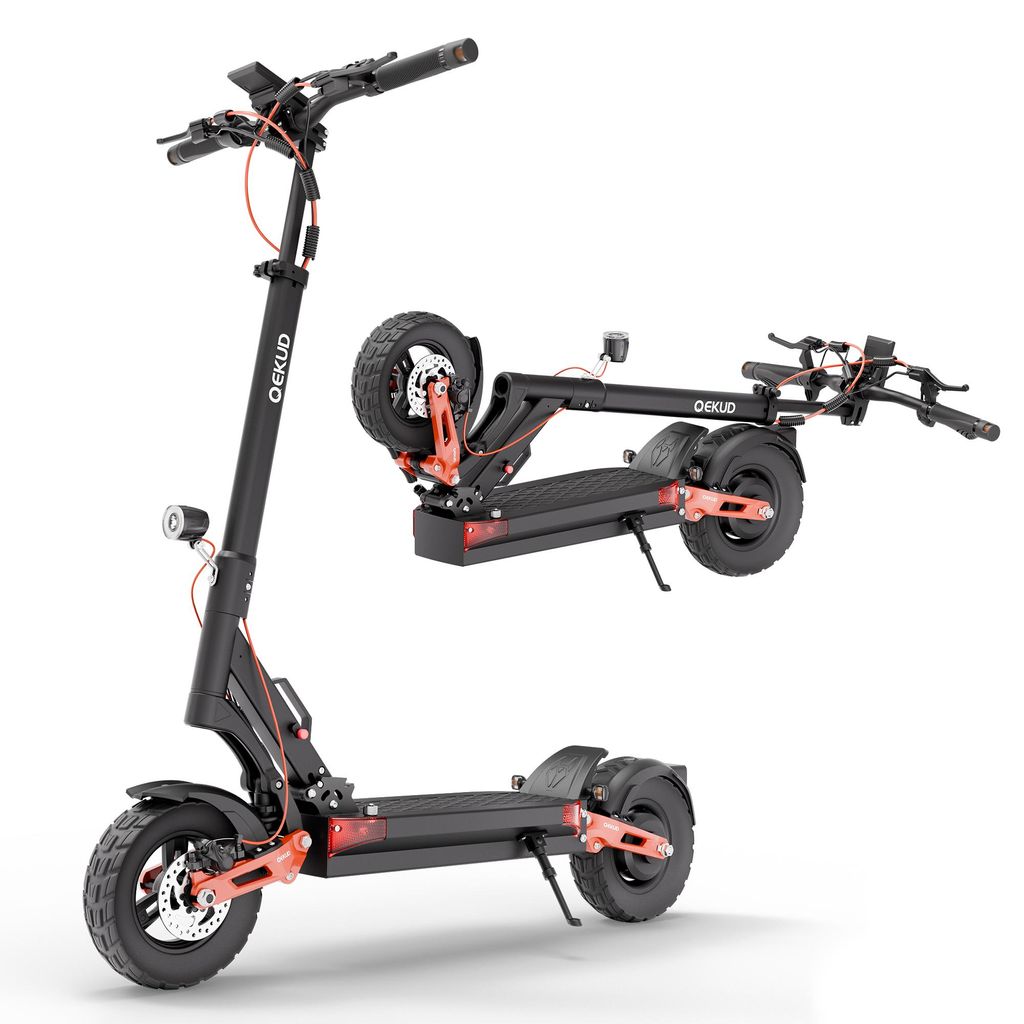 Qekud T6E E-Scooter mit ABE Straßenzulassung 70 km Reichweite 500W 20 km/h Elektroroller hydraulischer Federung & mechanischen Scheibenbremsen