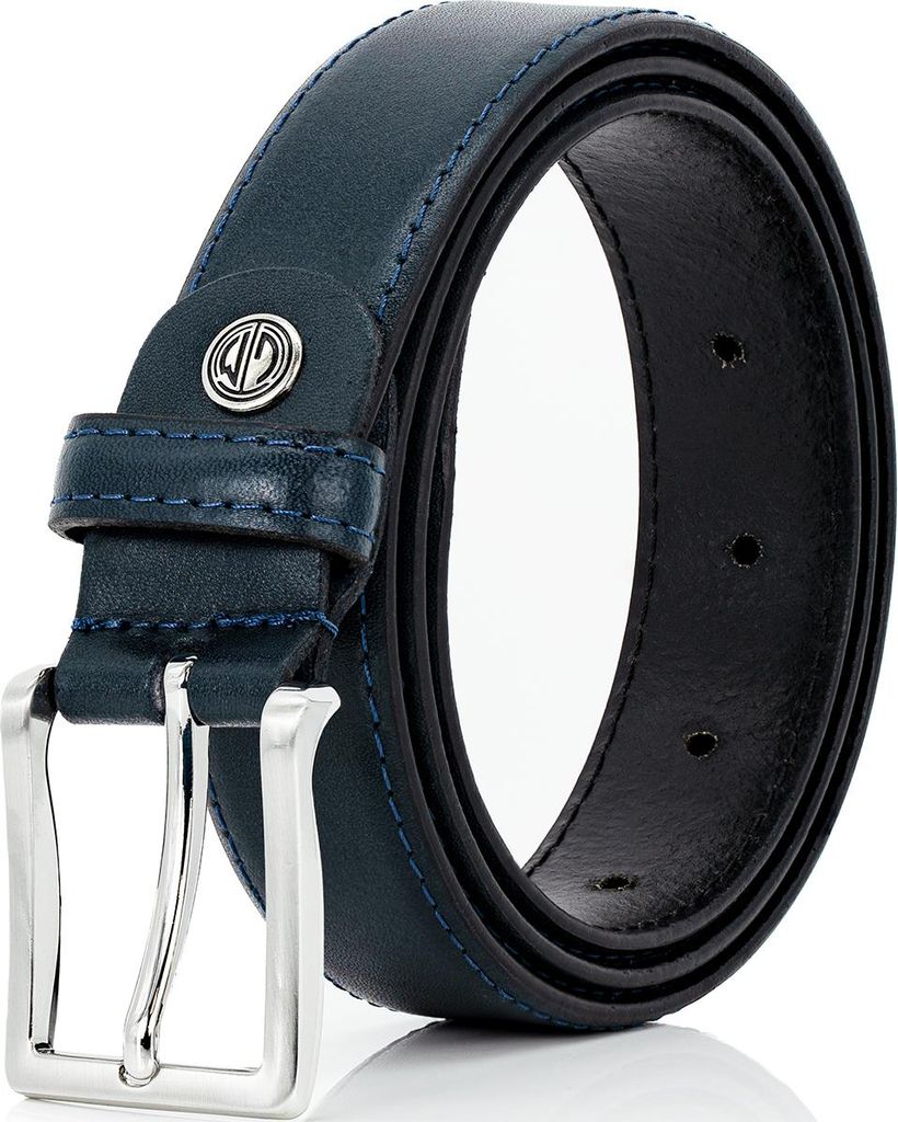 Gürtel Herren Ledergürtel Herren Gürtel Herren, Rindleder XL, in 3 Farben, mittelbraun / marine / grau, Größe / Size:Bundweite 110 cm Gesamtl...