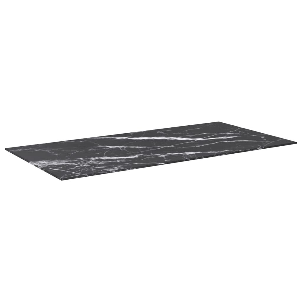 vidaXL Tischplatte Schwarz 100x50 cm 6 mm Hartglas in Produktbild 