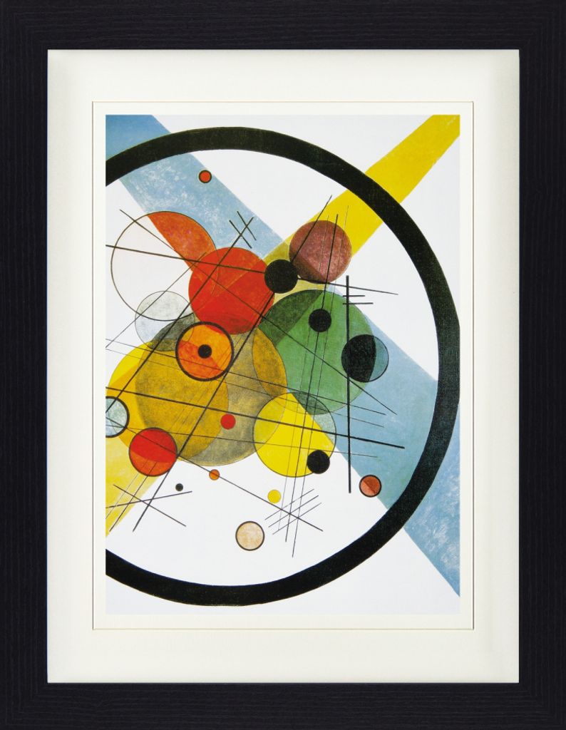Wassily Kandinsky Gerahmtes Bild Mit Edlem Passepartout | Wand-Bilder | Im Bilderrahmen - Kreise In Kreis, 1923 (40 x 30 cm)