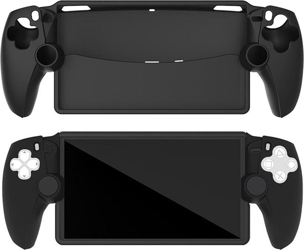 Für Sony PS5 Konsole Silikon Schutzgehäuse im rutschfesten Design Schwarz