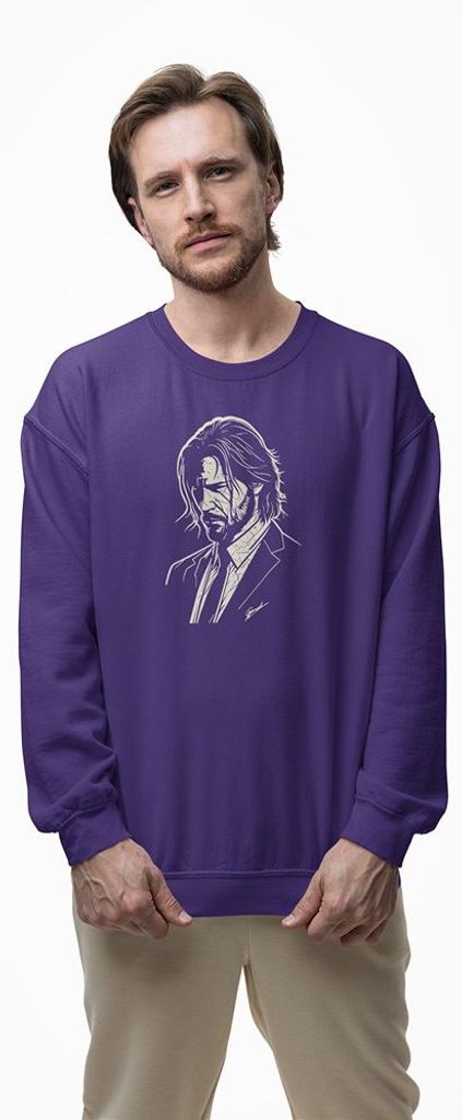 D&B Design Uni Pullover SWMO00026 John Wick Lila-Größe 3XL