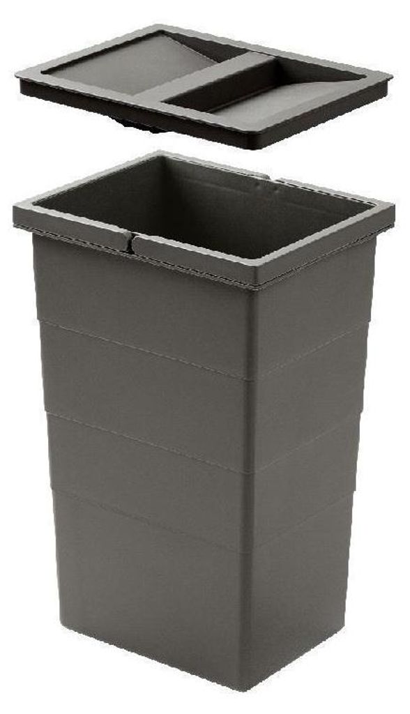 Hailo Inneneimer 1138999 dunkelgrau mit Deckel 207 x 242 x 350 mm