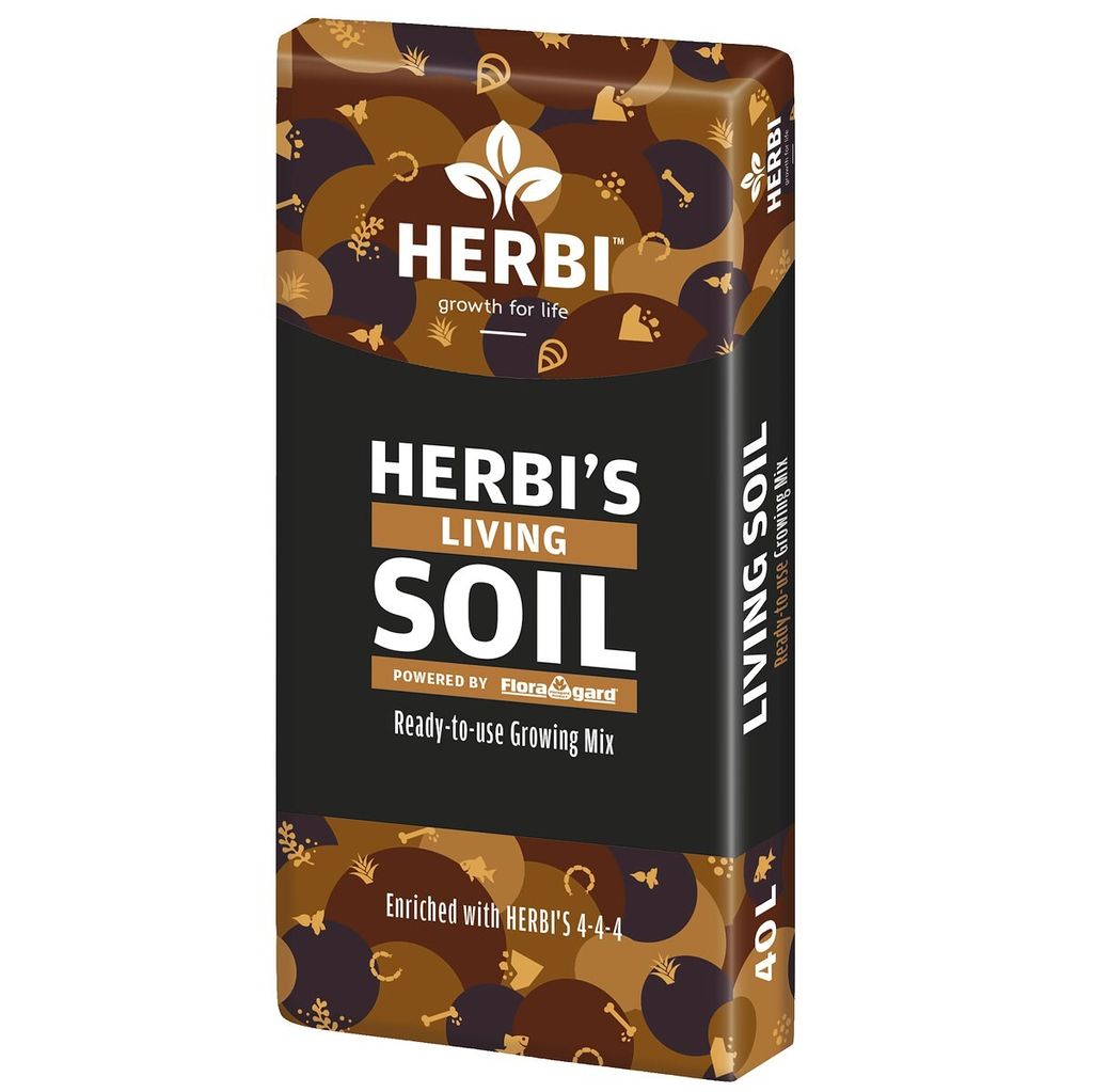 A product shot of a bag of soil.