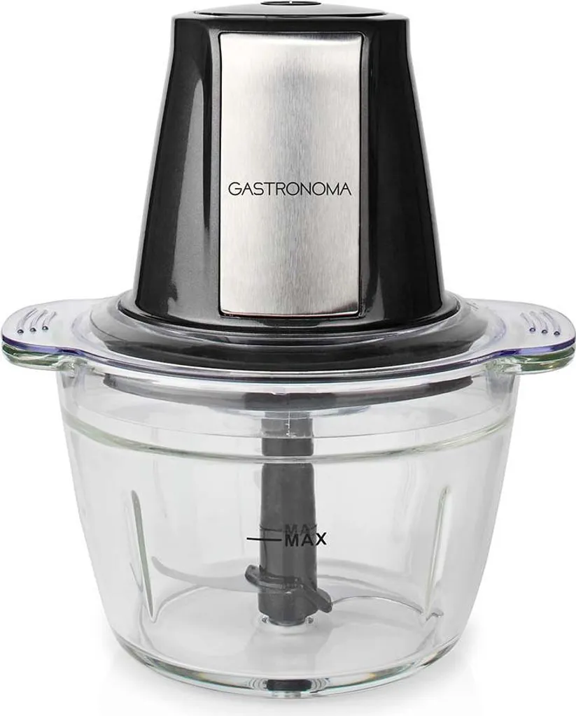 Mini hachoir Gastronoma puissant 500W avec grand bol en verre de 1L