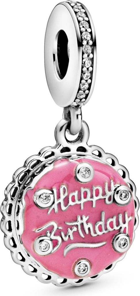 Pandora People Charme, verjaardagstaart, roze, zilver 925, Productafbeelding 