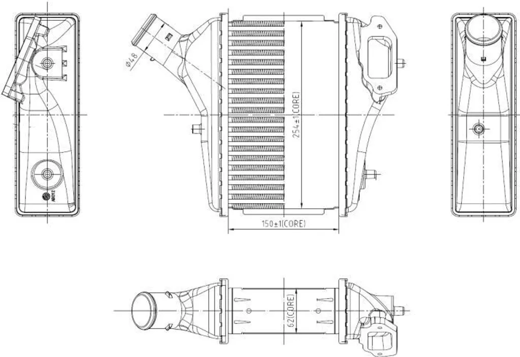 Refroidisseur d'air de suralimentation pour Honda CR-V 19710R7CG01 NRF