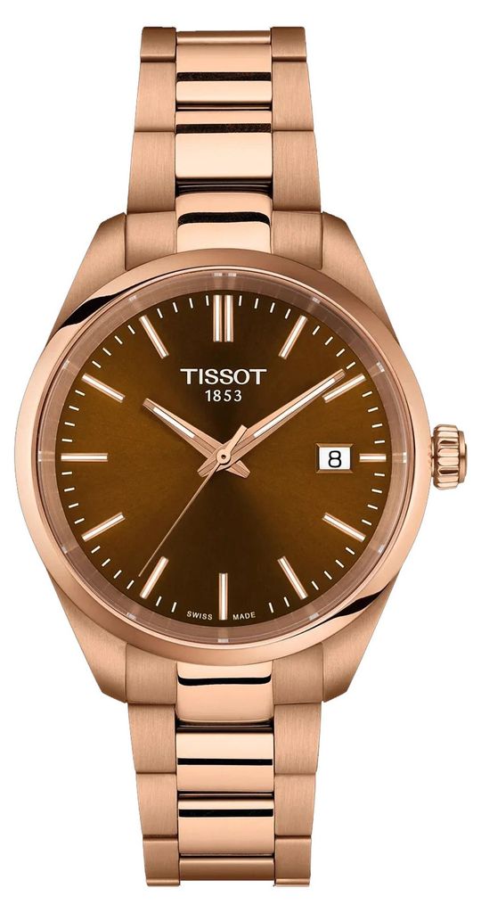Tissot PR 100 34mm Roségold Damenuhr Produktbild 