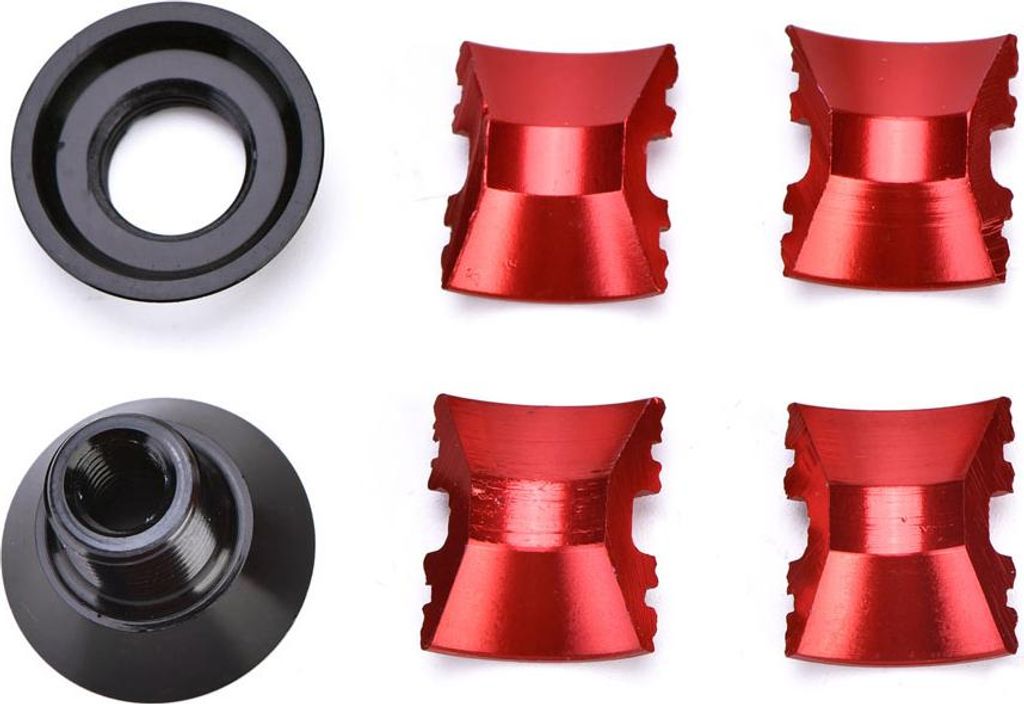 Aluminiumlegierung Fahrrad Headset Erweiterungsstecker für 28,6 mm Carbon-Gabelteile (rot)