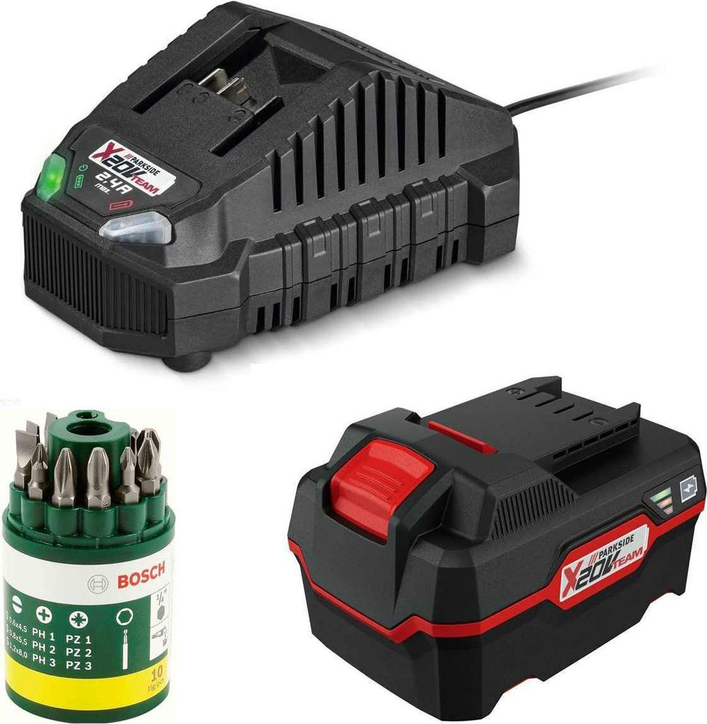 Parkside Akku 20 V   4.0 Ah  PAP 20 + Ladegerät + Bosch Produktbild 