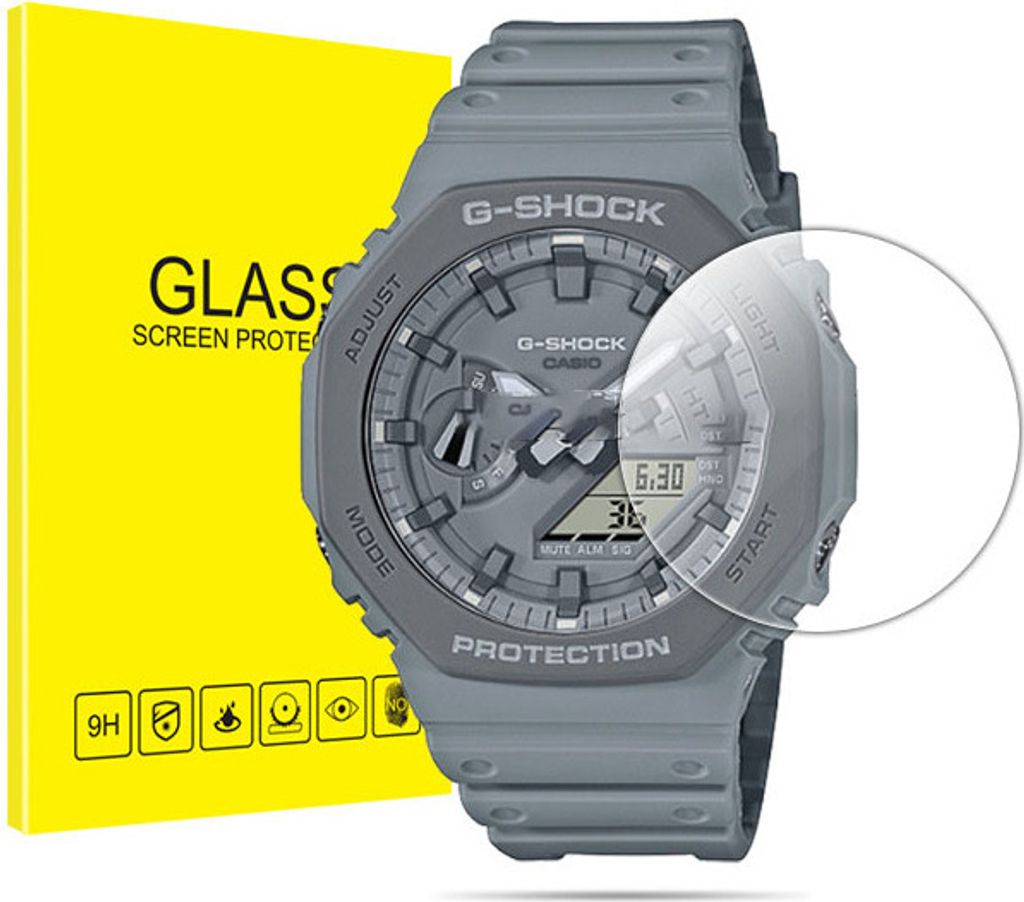 INF Displayschutz aus gehärtetem Glas für Smartwatch, 2er-Pack Casio GA-2110