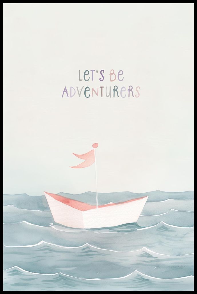 Plakat 61x91,5cm Muster für Kinder, Mädchen und Jungen - Boot