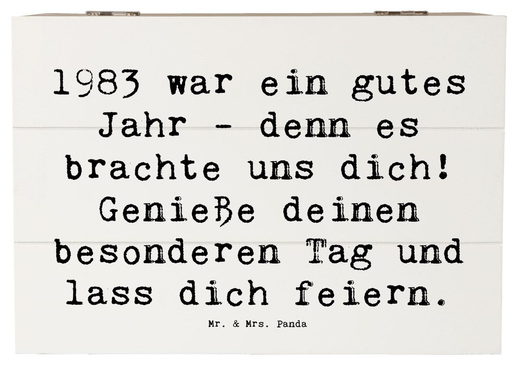 Mr. & Mrs. Panda Box Spruch 1983 Geburtstag 22 x 15 cm - Produktbild 