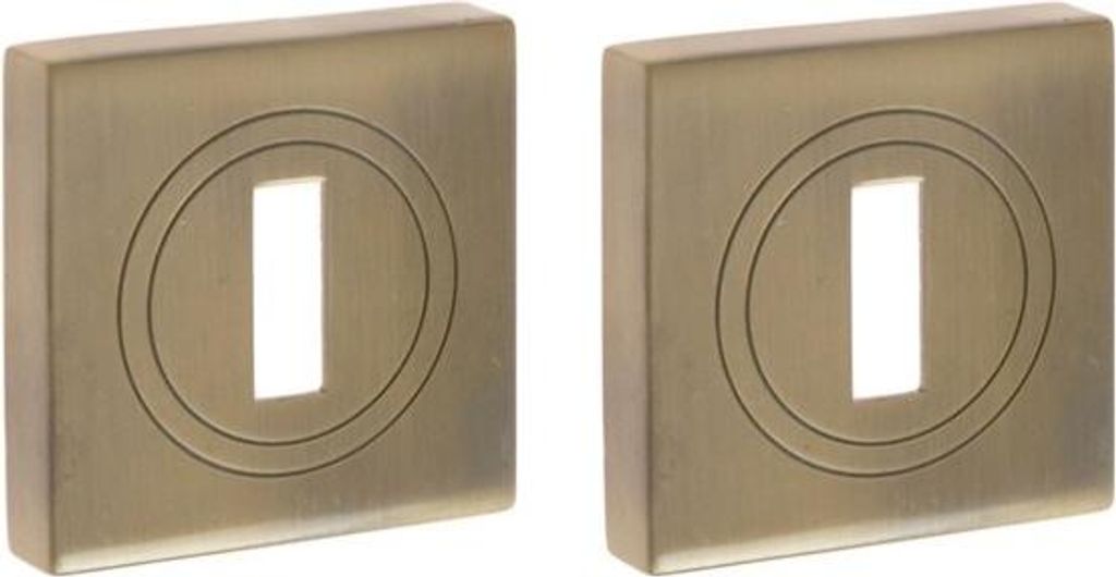 Quadratisches Schlüsselschild GAMET PLT-23-N-AB-KW, Patina