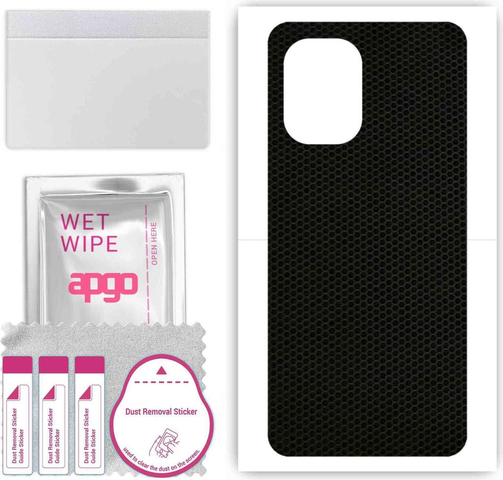 apgo Rückseite Schutzfolie, Skin, kompatibel mit HTC WildFire E Plus, Hinten Displayschutzfolie aus Vinylfolie, kratzfest, einfache Montage - Matrix